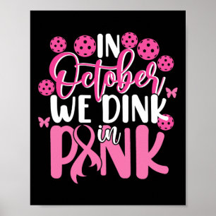 Picklebyll Oktober im rosa Brustkrebs im Krieg Poster