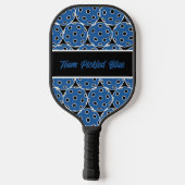 Pickled Blue Monogram Foto Pickleball Paddel Pickleball Schläger (Rückseite)