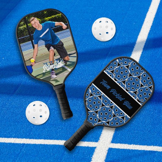 Pickled Blue Monogram Foto Pickleball Paddel Pickleball Schläger