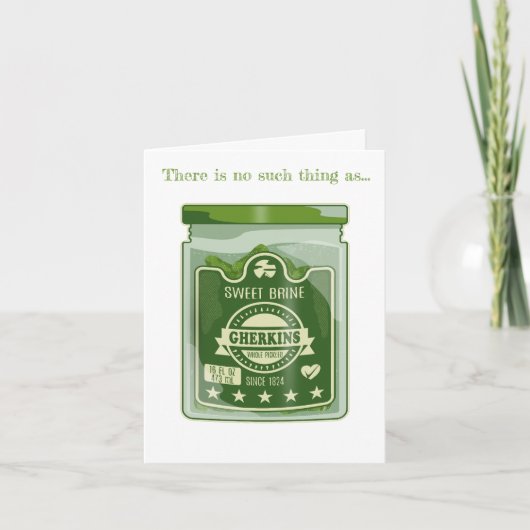 Pickled Gherkins Jar Pop Art Karte (Vorderseite)