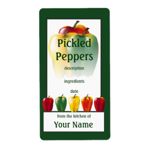 Pickled Paprikaschoten Cook's Canning Label