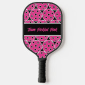 Pickled Pink Monogram Foto Pickleball Paddel Schläger (Rückseite)