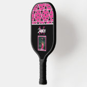 Pickled Pink Monogram Foto Pickleball Paddel Schläger (Links)