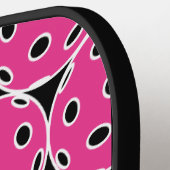 Pickled Pink Monogram Foto Pickleball Paddel Schläger (Linke Seite)