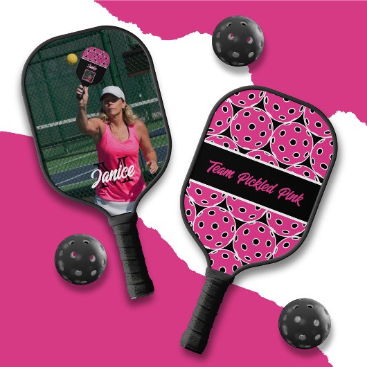 Pickled Pink Monogram Full Foto Pickleball Paddel Pickleball Schläger