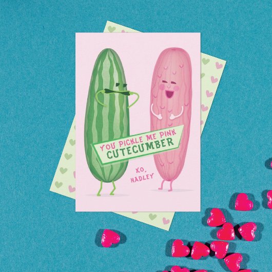 Pickled Rosa Klassenzimmer Valentinstag Card Dankeskarte