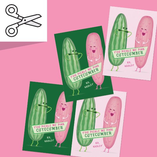 Pickled Rosa Klassenzimmer Valentinstag Card Dankeskarte