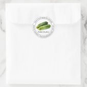Pickled Zucchini Modernes Label Runder Aufkleber (Tasche)