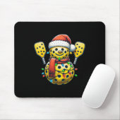 Picklell Schneemann Weihnachtsmann Hut Lichter Wei Mousepad (Mit Mouse)