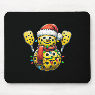 Picklell Schneemann Weihnachtsmann Hut Lichter Wei Mousepad