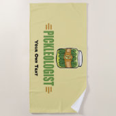 PICKLEOLOGIST Funny Pickle Liebhaber Strandtuch (Vorderseite)