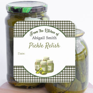 Pickles abkühlen und Aufkleber auf dem Platz entsp
