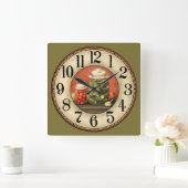 Pickles and Jars Quadratische Wanduhr (Zuhause)