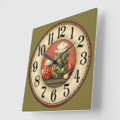 Pickles and Jars Quadratische Wanduhr (Winkel)