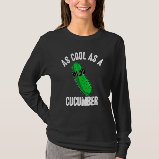 Pickles As Cool as a Cucumber Pickle Saying T-Shirt (Vorderseite)