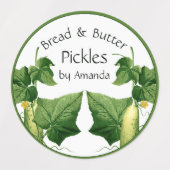 Pickles Brot & Butter Gurken Art Labels Etiketten (Design 1)