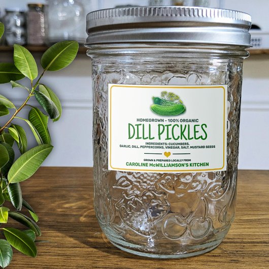 Pickles Canned Food Label Lebensmitteletikett