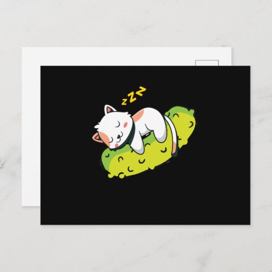 Pickles Cat Cucumber Gherkin Children Postkarte (Vorne/Hinten)