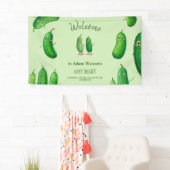 Pickles Cucumber Green Whimsical Baby Dusche Banner (Insitu)