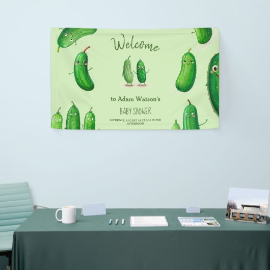 Pickles Cucumber Green Whimsical Baby Dusche Banner (Messeveranstaltung)