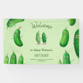 Pickles Cucumber Green Whimsical Baby Dusche Banner (Horizontal)