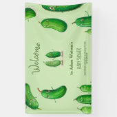 Pickles Cucumber Green Whimsical Baby Dusche Banner (Vertikal)