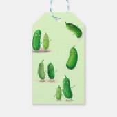 Pickles Cucumber Green Whimsical Baby Dusche Geschenkanhänger (Rückseite)