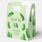 Pickles Cucumber Green Whimsical Baby Dusche Geschenkschachtel (Geöffnet)