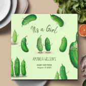 Pickles Cucumber Green Whimsical Baby Dusche Serviette