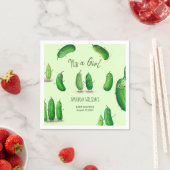 Pickles Cucumber Green Whimsical Baby Dusche Serviette (Beispiel)