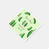 Pickles Cucumber Green Whimsical Baby Dusche Serviette (Ecke)