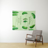 Pickles Cucumber Green Whimsical Baby Dusche Wandteppich (Beispiel (Horizontal))