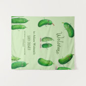 Pickles Cucumber Green Whimsical Baby Dusche Wandteppich (Vorderseite (Horizontal))