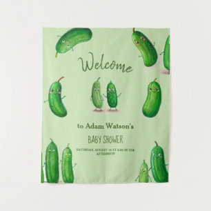 Pickles Cucumber Green Whimsical Baby Dusche Wandteppich