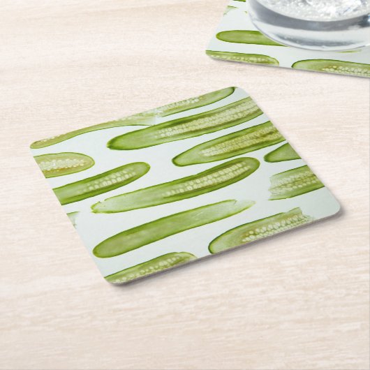 Pickles Green Rechteckiger Pappuntersetzer (angewinkelt)