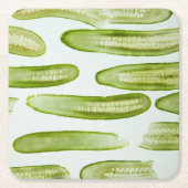 Pickles Green Rechteckiger Pappuntersetzer (Vorderseite)