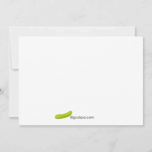 Pickles & Ice Cream Baby Dusche Einladung (Rückseite)