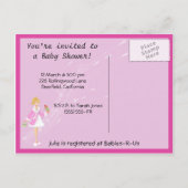 Pickles & Ice Cream Baby-Duschkarte Einladungspostkarte (Rückseite)