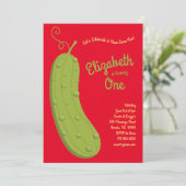 Pickles Kind 1. Geburtstag Party Nahrung Einladung (Stehend Vorderseite)