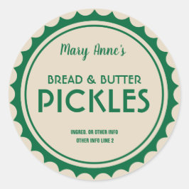 Pickles-Konservenjaletikett modern Runder Aufkleber