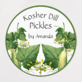 Pickles Kosher Dill Cucumber Art Labels Etiketten (Design 1)