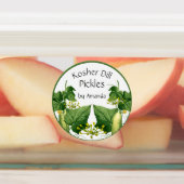 Pickles Kosher Dill Cucumber Art Labels Etiketten (Befestigt)