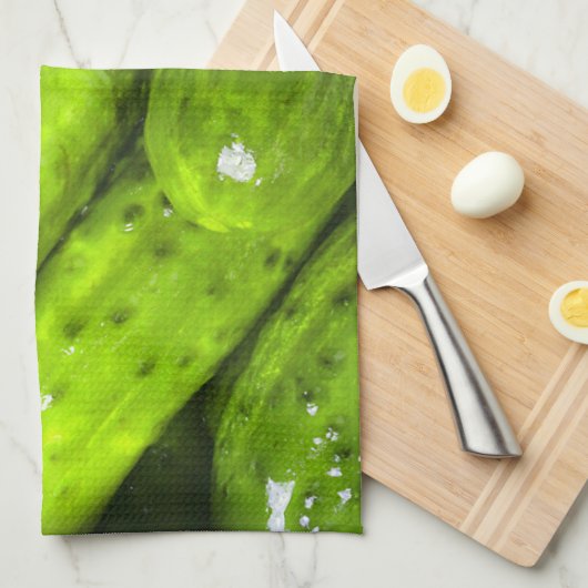 Pickles Liebe Grüne Pickles Geschirrtuch (Viertel Falte)