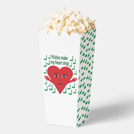 "Pickles machen mein Herz zum singen!" Gesangsherz Geschenkschachtel (Geplatzt)