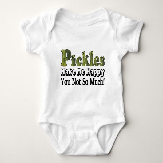 Pickles machen mich glücklich baby strampler (Vorderseite)