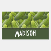 Pickles; Muster der Pickeln Rechteckiger Aufkleber (Vorderseite)