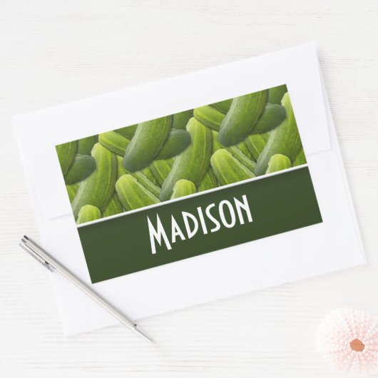 Pickles; Muster der Pickeln Rechteckiger Aufkleber (Umschlag)