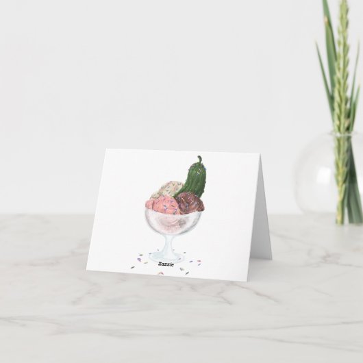 Pickles n Ice Cream Dankeskarte (Rückseite)