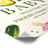 Pickles & Pacifiers Mädchen-Baby-Party-Empfang Poster (Ecke)