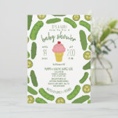 Pickles und Eiscreme Babydusche Einladung (Stehend Vorderseite)